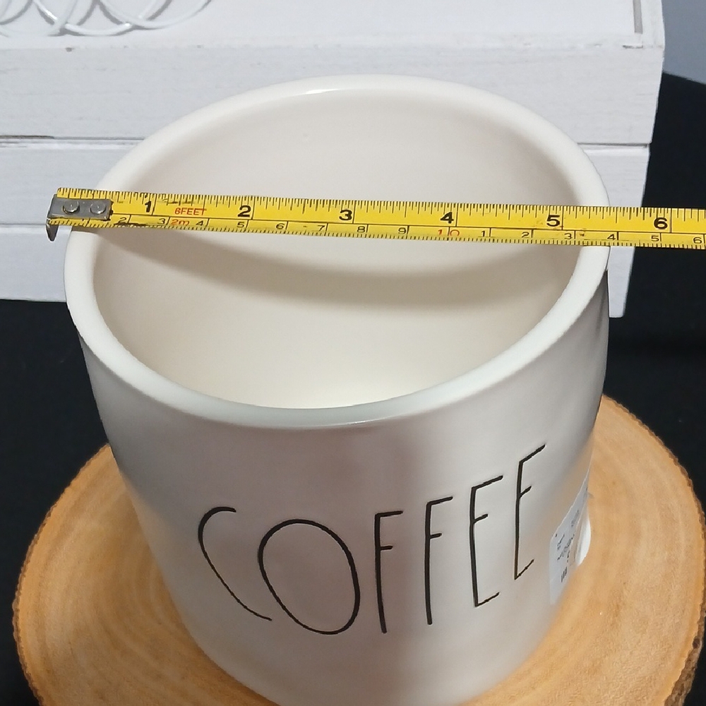 New Release 2026! Rae Dunn Cream Coffee Canister with Wooden Lid NWT - Picture 15 of 15